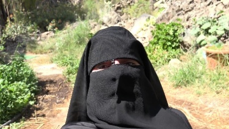 Cum on her niqab