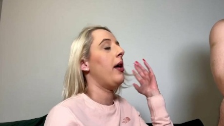 Cum in her mouth after blowjob