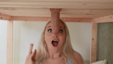 Cute Sexy Fit Blonde Hottie Gets Caught On a Huge Cock Bait In the Hostel