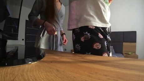 Real Cheating. My Wife And Neighbor Are Having Fun At My House While I'm At Work. Anal Sex