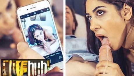 FAKEhub - Indian Desi hot wife MILF filmed taking cheating husband's thick cock in her hairy pussy by cuckold