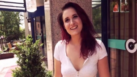 German redhead slut make online dating and get outdoor fuck