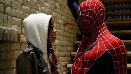 Video  Horny Capri Anderson is sucking a spider man's dick like a pro