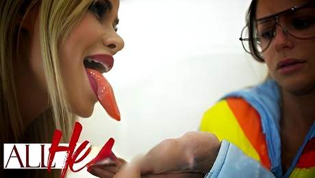 Exquisite Brooklyn Chase and Jessa Rhodes tribbing movie All Her Luv