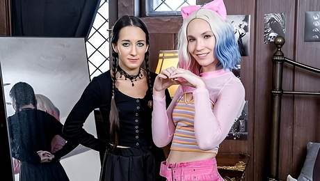 Stripping smut with ingenious Claire Roos and Freya Von Doom from Mylfed