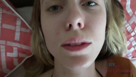 Beautiful pink pussy of Haley Reed creampied POV